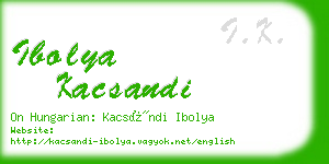 ibolya kacsandi business card